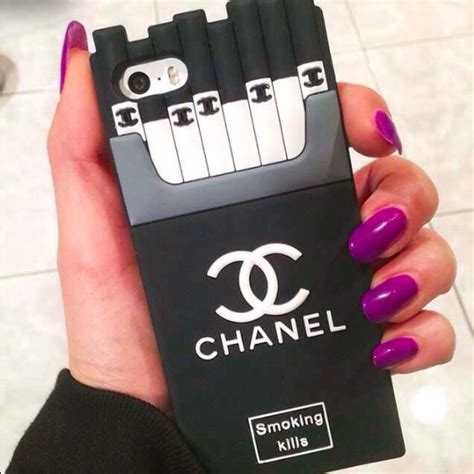 chanel smoking kills phone case 5s|Chanel phone case.